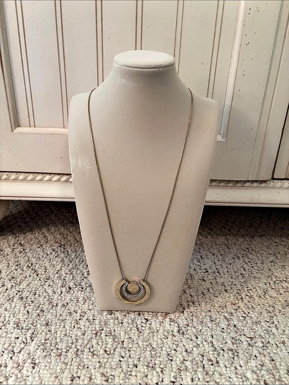 Layered Circle Pendant Necklace in Gold & Silver